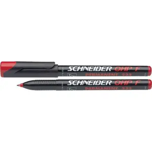 Marker pen Staples SCHNEIDER OHP F 0.7 mm red — overhead projector marker
