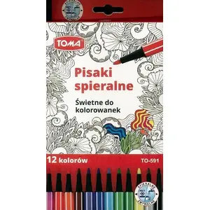 Marķieri Toma mazgājami 12 krāsas — komplekts no 12 mazgājamiem marķieriem