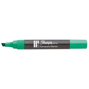 Nemainīgs marķieris Sharpie W10 — melna un zaļa tinte, smalks gals