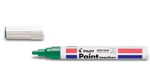Marķieris PILOT SC-PM Green — slīpais gals, tinte zaļa, līnijas biezums līdz 2 mm
