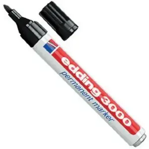 Edding permanent marker 3000 series, round tip 1.5–3 mm, black