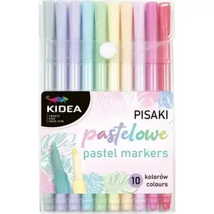 Marķieri Kidea Pisaki pastelowe komplekts 10 gab. — pasteļtoņu marķieri Kidea