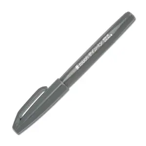Kaligrāfijas pildspalva PENTEL SES15C-N — pelēka, ūdensbāzes tinte, 1 gab.