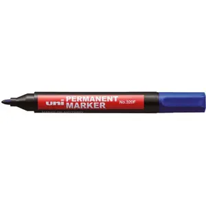 Pastāvīgais marķieris uni mitsubishi pencil NO-320NIEB — zils, smalks gals