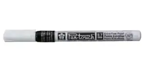 Marķieris BRUYNZEEL SAKURA Pen-touch Regular melns, 1 gab., balts korpuss, melna tinte