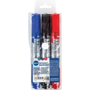 Permanent markers Centrum 80470, round tip, mix colors, set of 3