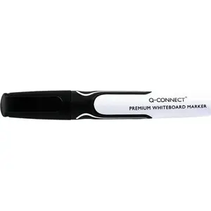 Marķieris Q-Connect Premium, apaļš galu 2–3 mm līnija, ar cilpu karāšanai, melns