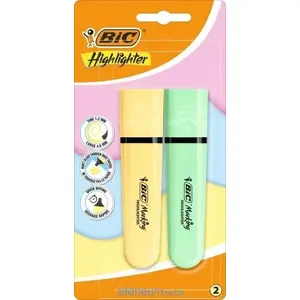 Marķieris BIC ZAKRESLACZ 2KOL PASTEL (2 gab.) — BIC 517921 — pasteļtoņi