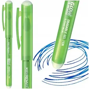 Dzēšama fluorescējoša pildspalva Keyroad Luminious 0,7 mm zaļa, displeja iepakojums