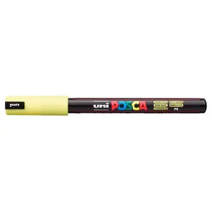 Марķieris Uni POSCA PC-1MR ar šķiedras uzgali, dzeltena, 1 gab., smalks 0,7 mm