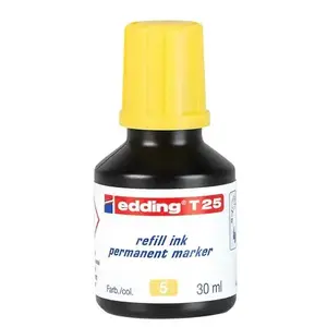 Piepildījums marķierim Edding T 25 dzeltena 30 ml saderīgs ar Edding No.1/21/22/25/400/500/550/800/850/3000/3300