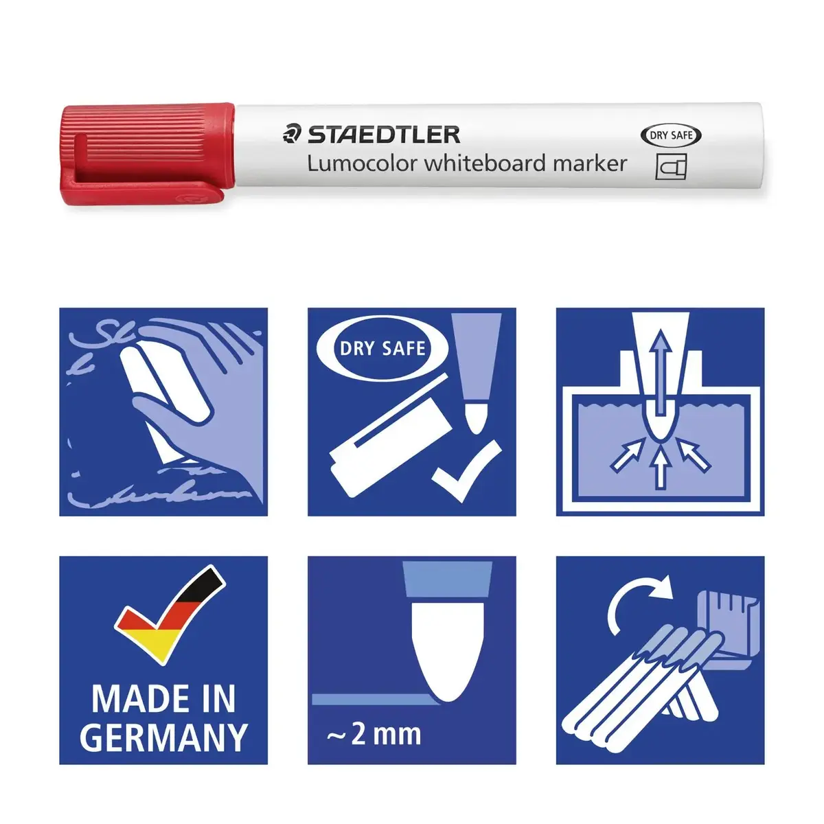 Tāfeļu marķieris Staedtler Lumocolor 351 — zaļš Photo 5