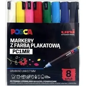 Постерные маркеры uni mitsubishi pencil PC-1MR — набор 8 цветов
