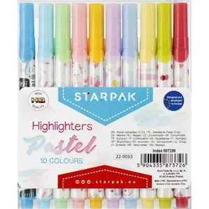 Marķeru komplekts STARPAK ZAKRESLACZ pasteļtoņi 10 krāsas, etuis 12 gab. (STK ZAK23)