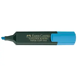 Маркер Faber-Castell 154851 — клиновидный наконечник, синий, 1 шт.