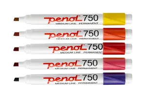 Набор маркеров PILOT Penol 750 перманентные, килистый наконечник, 10 цветов, упаковка 10 шт.