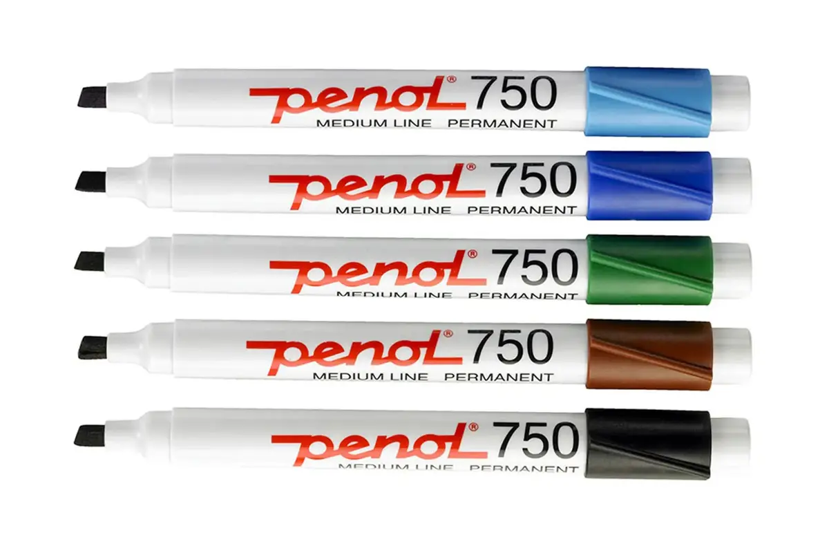 PILOT Penol 750 перманентные маркеры, килистый наконечник, 10 шт. Photo 2