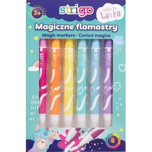 Strigo marķieri Lenka komplekts — 6 gab., mazgājami 'magic' marķieri