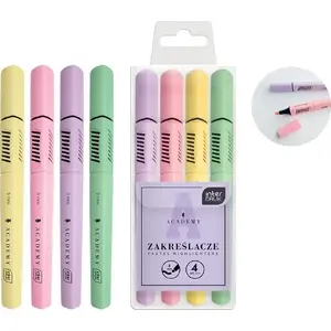 Highlighter set INTERDRUK Academy — pastel 4 colors