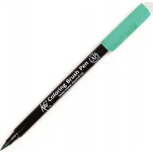 Marķieris BRUYNZEEL SAKURA Sakura Koi Color Brush Marker 28 Bluegreenlight — ota tipa gals, vienkrāsains tinti