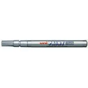 Масляный маркер uni mitsubishi pencil PX21 серебряный - PX21SR, серебристые чернила, тонкий наконечник