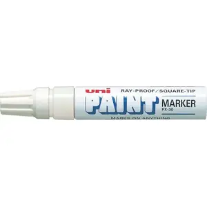 Eļļas marķieris uni mitsubishi pencil PX30 balts — PX30B, smalkais gals rakstīšanai un marķēšanai