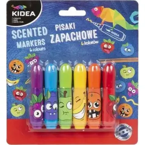 Derform marķieru komplekts PZ6KA — 6 mini aromatizēti marķieri bērniem, dažādu krāsu
