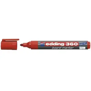 Dry-erase board marker Edding 360 red — felt tip, low-odor, refillable (EG1049)