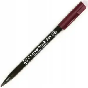 Marķieris BRUYNZEEL SAKURA Sakura Koi Color Brush Marker 22 Burgundy — otas galu, burgundijas krāsa