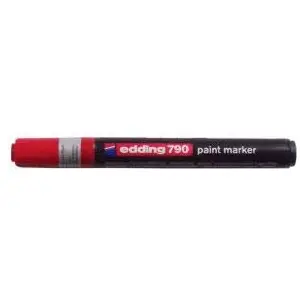Лаковый маркер Edding 790 красный — перманентный лаковый маркер, модель 790, красный