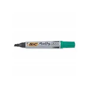 Marker BIC Marking 2300 permanent marker chisel tip green, pack of 12