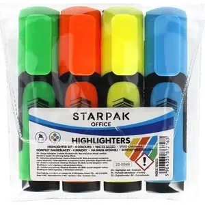 Marķieru komplekts STARPAK ZAKRESLACZ 4KOL MIX1 STK etui — 4 krāsas, modelis STK ZAK22