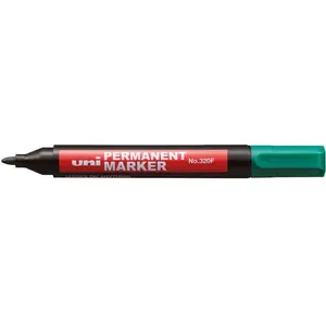 Pastāvīgais marķieris uni mitsubishi pencil NO-320ZIEL, zaļš, smalks gals