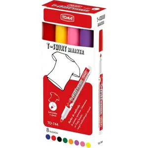 Toma clothing marker set Brush 8 colors Toma – fabric markers for textile labeling and decorating