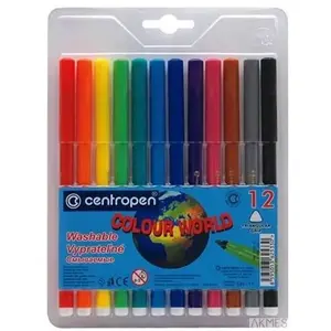 Марķieri CENTROPEN Colour World komplekts 12 gab. (modelis 7550/12/TP-12)