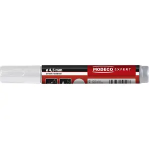 Krīta marķieris Expert+ balts, tūbiņa, galu diametrs 4,5 mm, 5 ml — 10 gab.