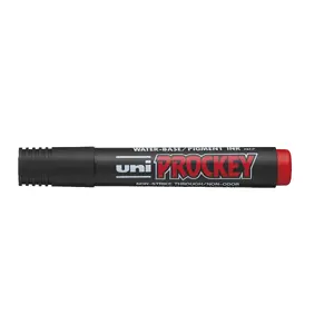 Marķieris uni mitsubishi pencil Uni-Ball Prockey PM-122CZER — sarkans, cauruļu korpuss, 1 gab
