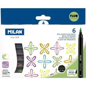 Suku galu marķieri Milan 6 fluo krāsas MILAN