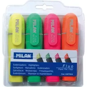 Uzsvērtājs Milan plakans fluorescējošs 4 krāsas modelis 1687804