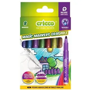 Markers Cricco magic washable erasable pens set 8 colors (CR387K8)