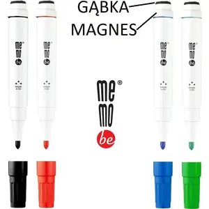 MemoBe marķieris tāfelēm MM351 ar magnētu un sūklīti, sarkans