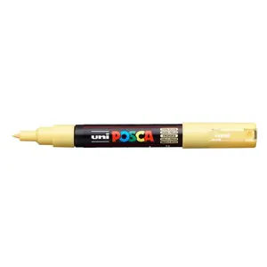 Marķieris Uni POSCA PC-1MC — siena dzeltenais (straw), smalks gals, 1 gab.