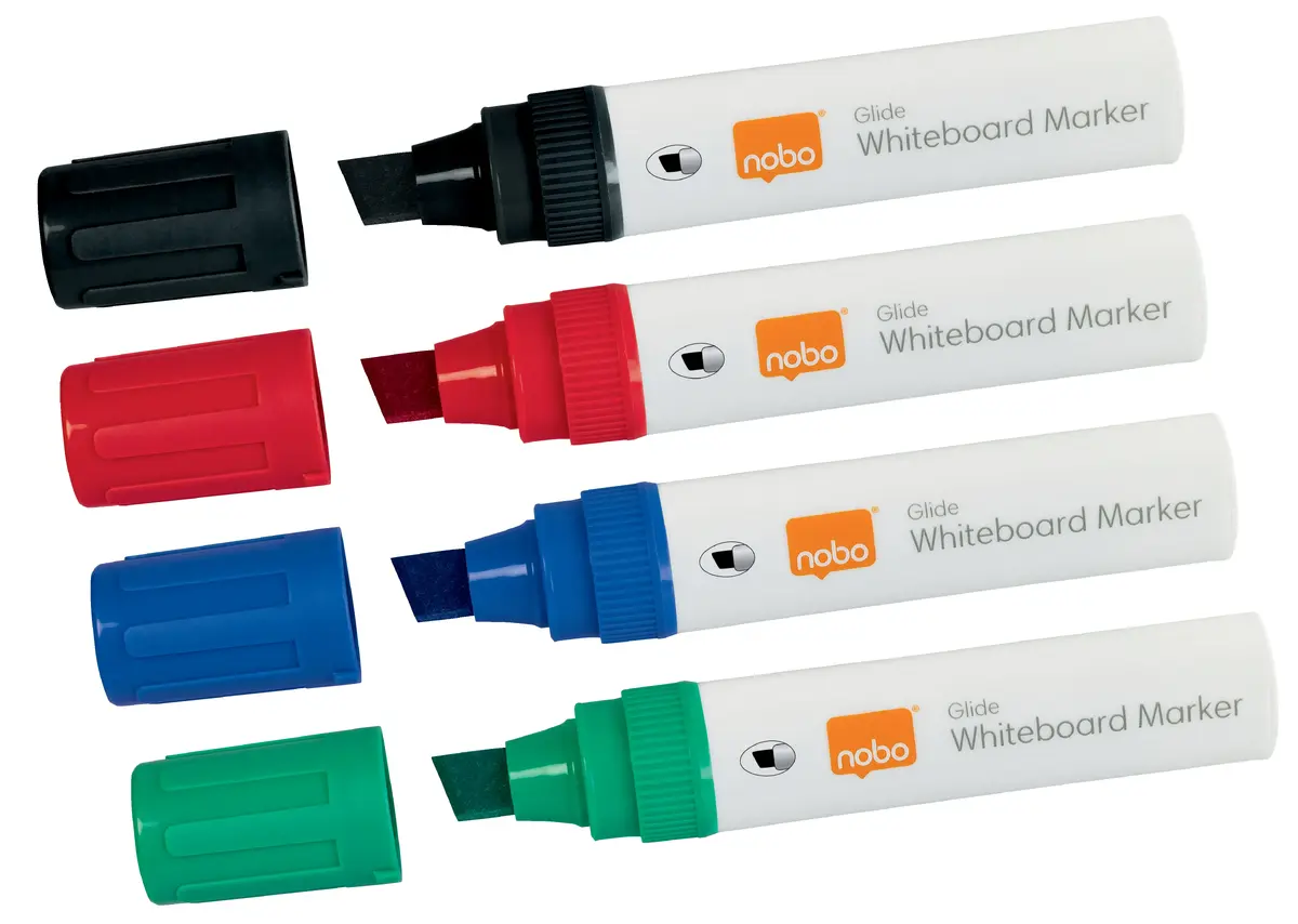NOBO Glide маркеры для белой доски крупный наконечник 4 шт Photo 5