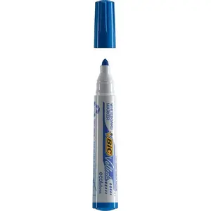 Balta tāfele marķieris BIC Velleda Pocket zils — kompakts sauso dzēšams marķieris BIC