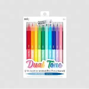 Ooly otu otiņu marķieri Dual Tone 24 krāsas — dubultgalsu otiņu komplekts