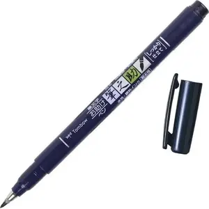 Marķieris-otera pildspalva TOMBOW Fudenosuke melns TW 1, komplekts 6 gab.