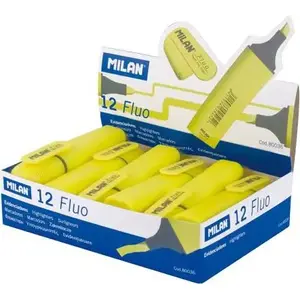Марķieris Milan spilgtkrāsains plats slīps gals dzeltena 80036 – fluorescējoša tinte