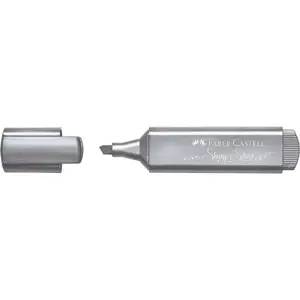 Маркер Faber-Castell TL 46, серебристая краска, 1 шт., корпус металлического серебристого цвета