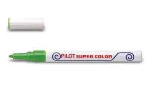 Marķieris PILOT Super Color SC-M-20PF — zaļš, smalks uzgalis līdz 1 mm