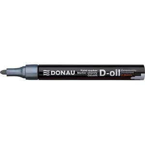 Маркер на масляной основе Donau D-Oil круглый наконечник 2,8 мм, серебристый